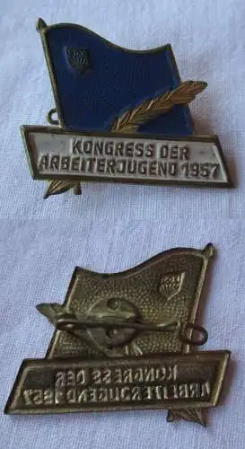 DDR FDJ Abzeichen Kongress der Arbeiterjugend 1957 (149133)