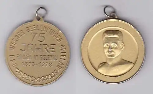 DDR Medaille 75 Jahre Ringen in Gelenau 1898-1973 in Gold (122525)