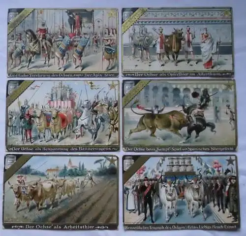Liebigbilder Serie Nr. 223, Die Geschichte des Ochsen, komplett 1892 (123073)