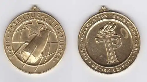 DDR Medaille Pionierorganisation "Ernst Thälmann" Bezirk Leipzig Gold (126960)