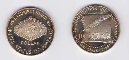 1 Dollar Silber Münze USA 200 Jahre Verfassung 1987 (126780)