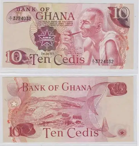 10 Cedis Banknote Bank of Ghana 2.1.1978 kassenfrisch (138225)