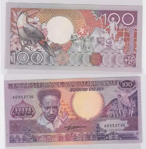100 Gulden Banknote Centrale Bank van Suriname 1988 (123174)