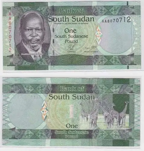1 Pound Pfund Banknote Bank of South Sudan (123189)