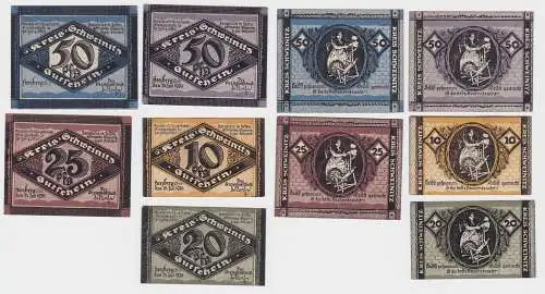 5 Banknoten Notgeld Kreisausschuß Schweinitz Herzberg a.E. 1920 (121006)