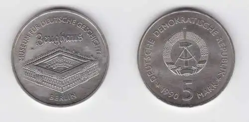 DDR Gedenk Münze 5 Mark Berlin Zeughaus 1990 fast Stempelglanz (136487)