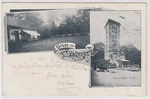 56668 Mehrbild Ak Gruss vom Valtenberg - König-Johann-Thurm 1901
