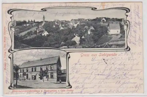 93670 Lithographie Ak Gruss aus Siebigerode - Materialwarenhandlung, Post 1903