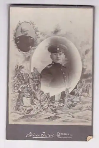 82893 Kabinett Foto Döbeln Soldat Infanterie Regiment 139 um 1900
