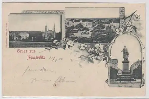 04319 Mehrbild Ak Gruß aus Neustrelitz Ortsansichten 1900