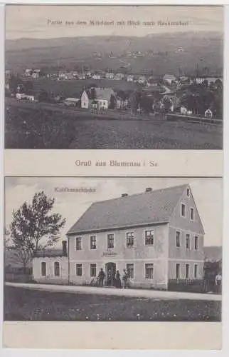 66634 Mehrbild Ak Gruß aus Blumenau in Sachsen Kohlhausschänke usw. 1915