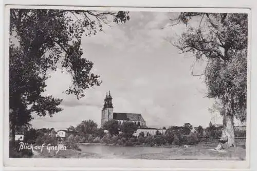 21058 Ak Blick auf Gnesen Gniezno mit Kirche 1943