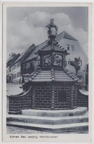 43979 AK Kohren Bezirk Leipzig - Marktbrunnen / Töpferbrunnen 1942