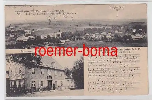 77791 Mehrbild Ak Keglerheim Klaffenbach i. Erzgeb. mit Noten 1939