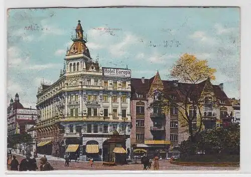 89673 Ak Halle an der Saale Hotel Europa am Riebeckplatz 1912