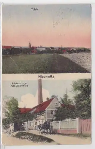 95375 Mehrbild Ak Niechwitz Totale und Bäckerei von Max Auerswald um 1930