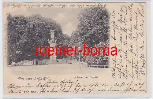 77966 Ak Freiberg Schwedendenkmal 1900