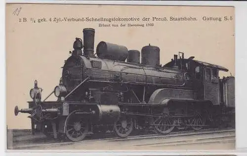 87476 AK Verbund-Schnellzugslokomotive preußische Staatsbahn 1903 Gattung S.5