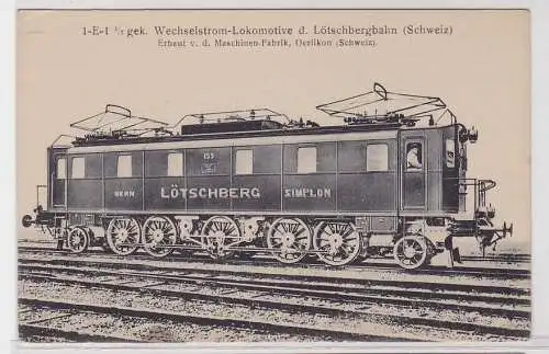 61787 Ak Wechselstromlokomotive der Lötschbergbahn Schweiz
