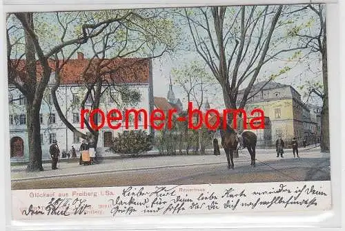 77964 Ak Glückauf aus Freiberg i.Sa. Revierhaus 1904