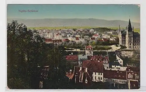 93374 AK Teplitz-Schönau - Totalansicht mit Kirche 1910