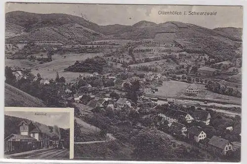 35733 Mehrbild Ak Ottenhöfen im Schwarzwald Bahnhof 1912