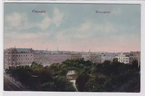 72174 Ak Chemnitz Rosenplatz Totalansicht um 1914