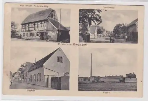 95016 Mehrbild Ak Gruß aus Bergisdorf Fabrik, Gasthof, Dorfstraße usw. um 1920
