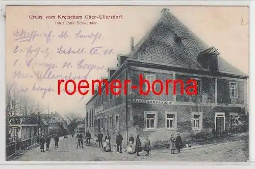 75222 Feldpost Ak Gruss vom Kretscham Ober-Ullersdorf 1915