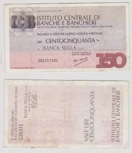 150 Lire Banknote Italien Italia  Banco di Banche e Banchieri 1977 (156061)