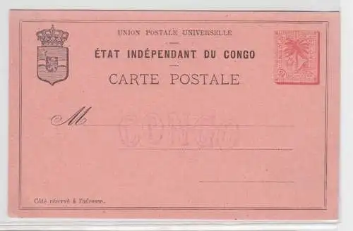 50166 seltene Ganzsachen Karte Congo Kongo 15 Centimes um 1900
