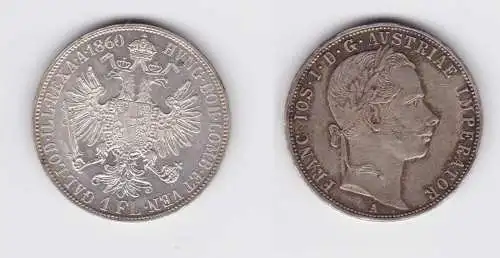1 Gulden Silber Münze Österreich 1860 A vz (154886)