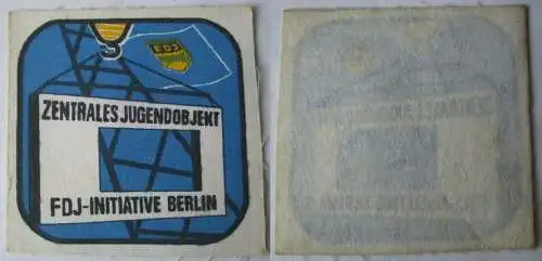 DDR Stoffabzeichen Aufnäher Zentrales Jugendobjekt FDJ-Initiative Berlin /104708