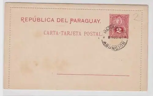 43071 seltener Ganzsachen Kartenbrief Paraguay Ascuncion 1900