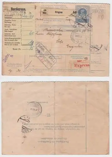 75960 seltene Postanweisung von St.Gallen nach Engadin 1912