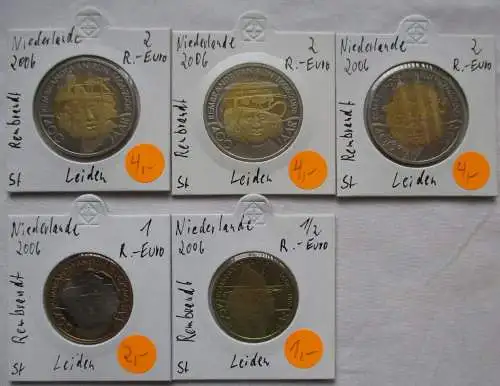 Euro Probensatz Niederlande 2006 Rembrandt 400 Jahre (118104)