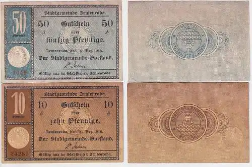 2 Banknoten Notgeld Stadt Zeulenroda 1916 (162807)