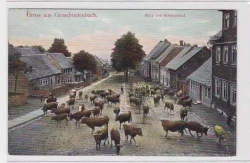 908299 Ak Gruss aus Grossbreitenbach - Blick vom Schützenhof um 1920