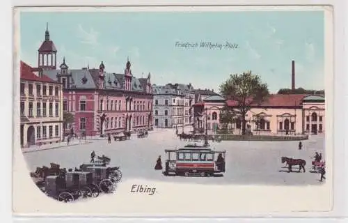 908554 Ak Elbing Elbląg - Friedrich Wilhelm-Platz um 1900