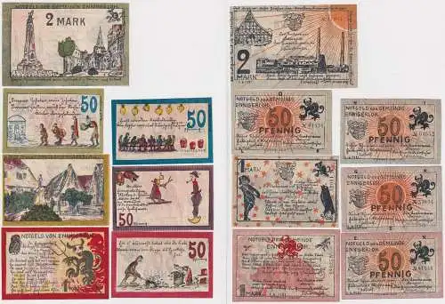 7 Banknoten Notgeld Gemeinde Ennigerloh 1.6.1921 (165886)