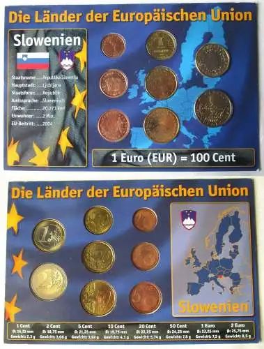 KMS Euro Kursmünzensatz Slowenien 2007 Länder der Europäischen Union (105964)