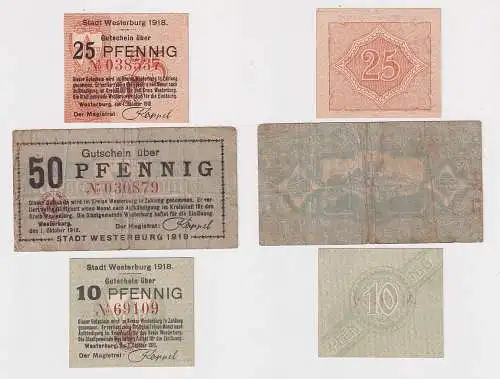 3 Banknoten Notgeld Stadt Westerburg 1920 ()