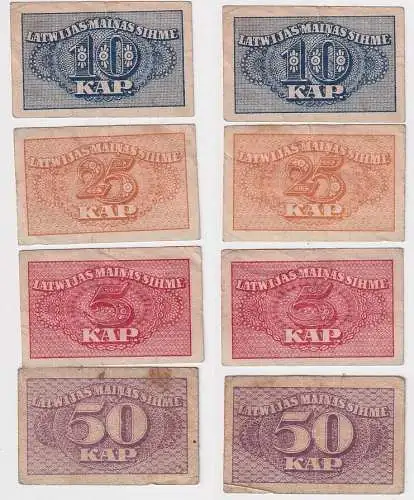 Latvia Litauen 5-10-25-50 Kap Banknoten 1920 (167008)