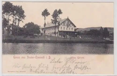 70330 AK Gruss aus Nieder-Einsiedl (Dolní Poustevna) - Altes Gericht 1902