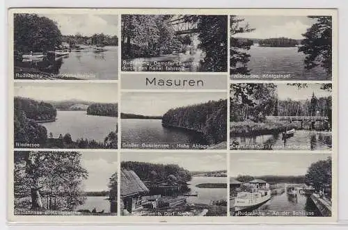 55800 Mehrbild Ak Masuren Rudozanny, Niedersee, Beldansee usw. 1937