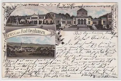 53878 Ak Lithographie Gruß aus Bad Oeynhausen 1898