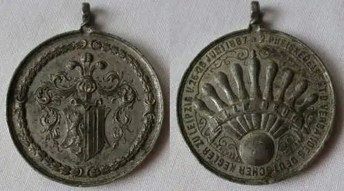 Medaille 2. Preiskegelfest des Verbandes deutscher Kegler Leipzig 1887 (154668)