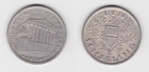 1 Schilling Silber Münze Österreich Parlamentsgebäude 1925 ss (154897)