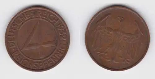 4 Pfennig Kupfer Münze Weimarer Republik 1932 A "Brüning Taler" (155670)
