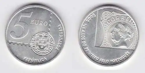 5 Euro Münze Portugal 2003 150 Jahre Briefmarken in Portugal (155811)